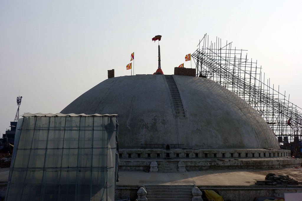 Buddha Stupa en reconstruction